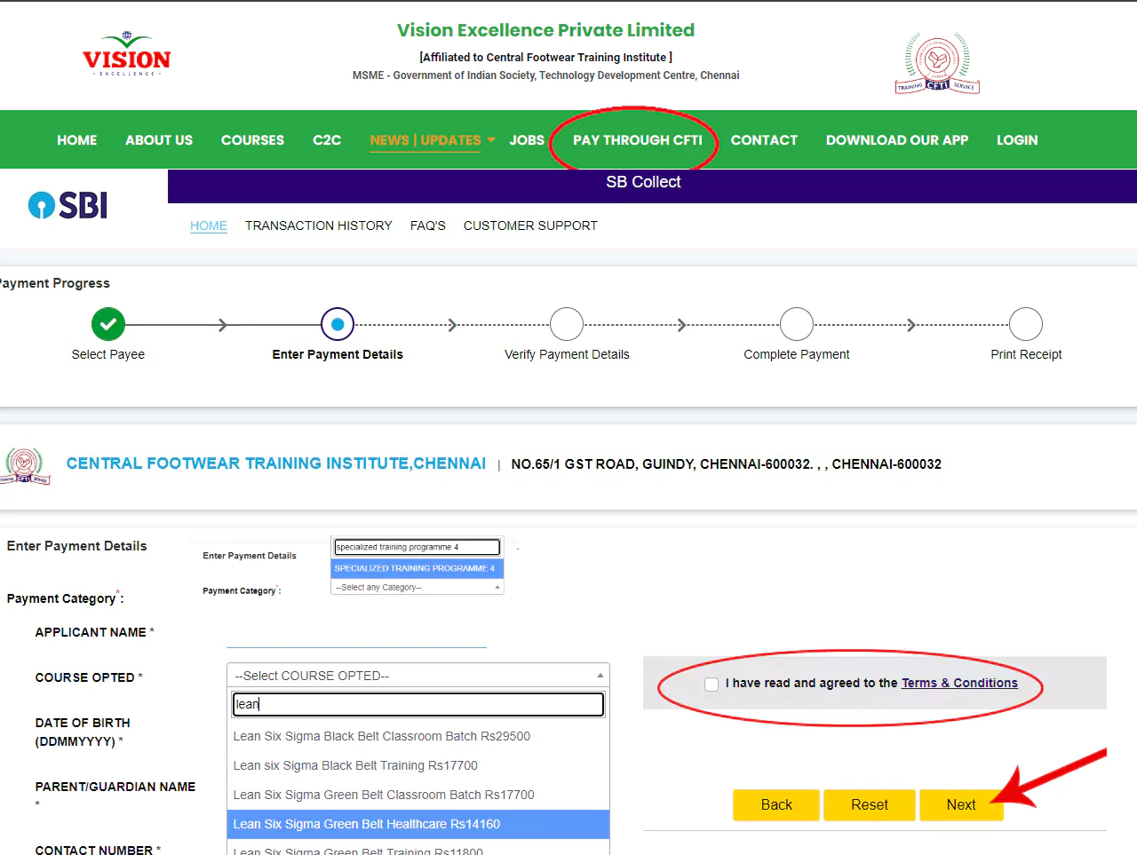 How to Make a Payment Directly to MSME for Lean six Sigma Professional Certification