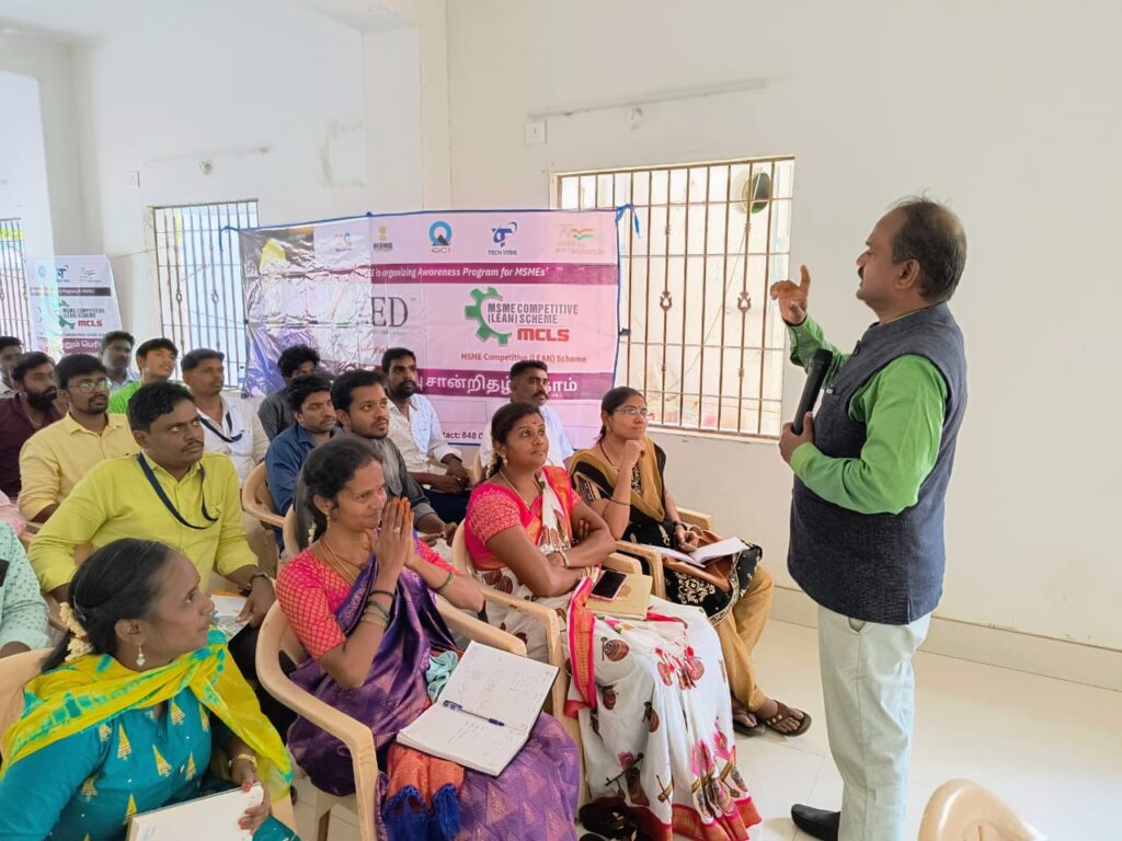 Empowering Small Businesses: A Recap of the 3-Day Awareness Camp on ZED & MSME Competitive (LEAN) Scheme MCLS at Salem